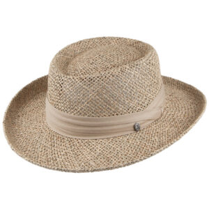 Natural Seagrass Straw Gambler Hat