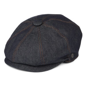Dark Blue Denim Newsboy Cap