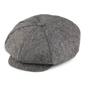 Black Marl Tweed Big Apple Cap